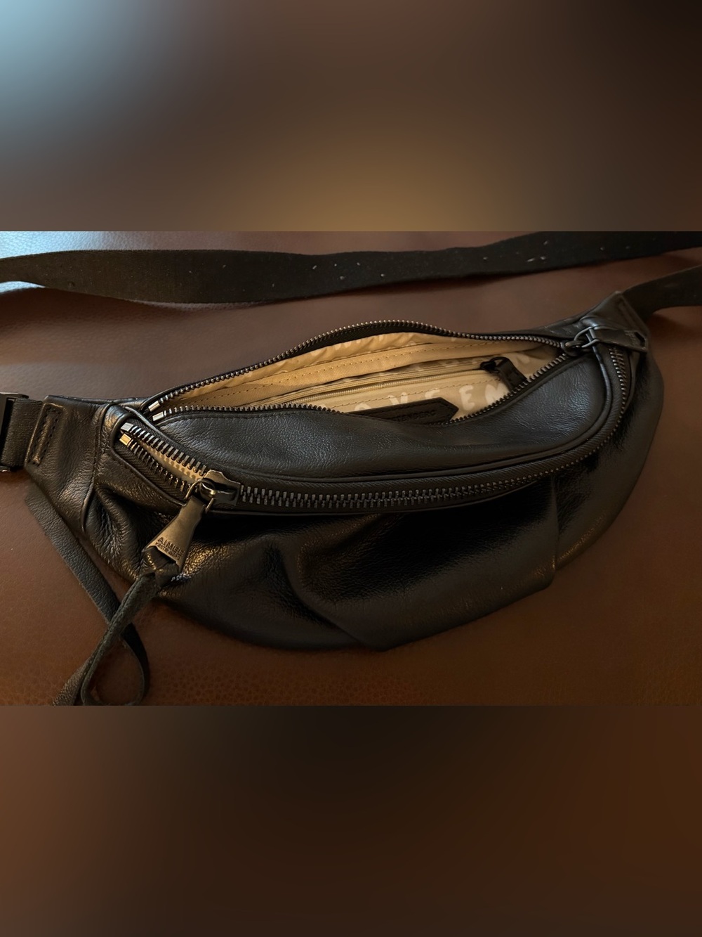 Aimee Kestenberg Black Leather Cabo Sling Bag